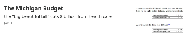 the big bill arrives in Lansing