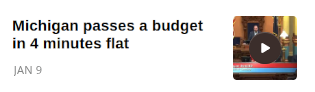 MI passes a budget