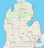 Michigan political maps